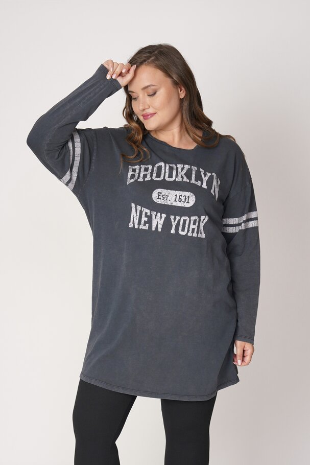 FADED-EFFECT PRINT T-SHIRT