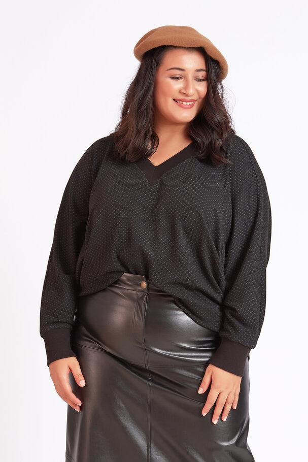 FAUX LEATHER SKIRT WITH ELASTANE