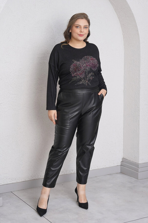 FAUX LEATHER TROUSERS
