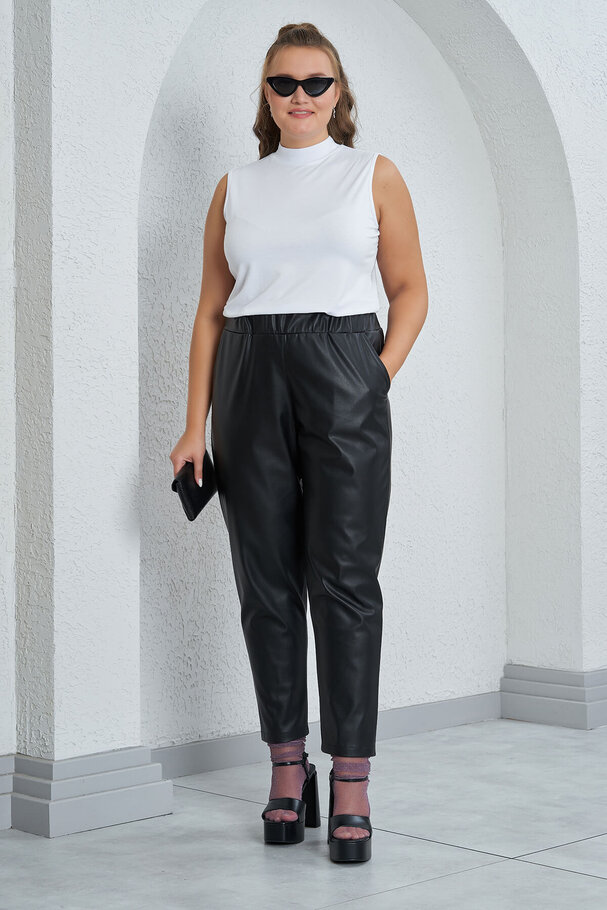 FAUX LEATHER TROUSERS