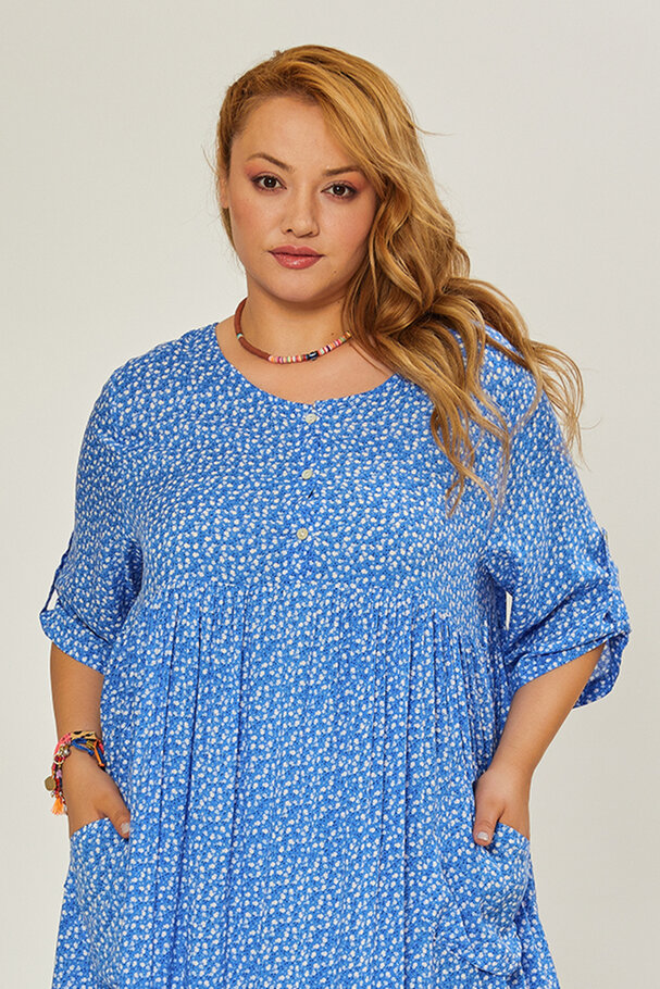 FLORAL PRINT MIDI DRESS