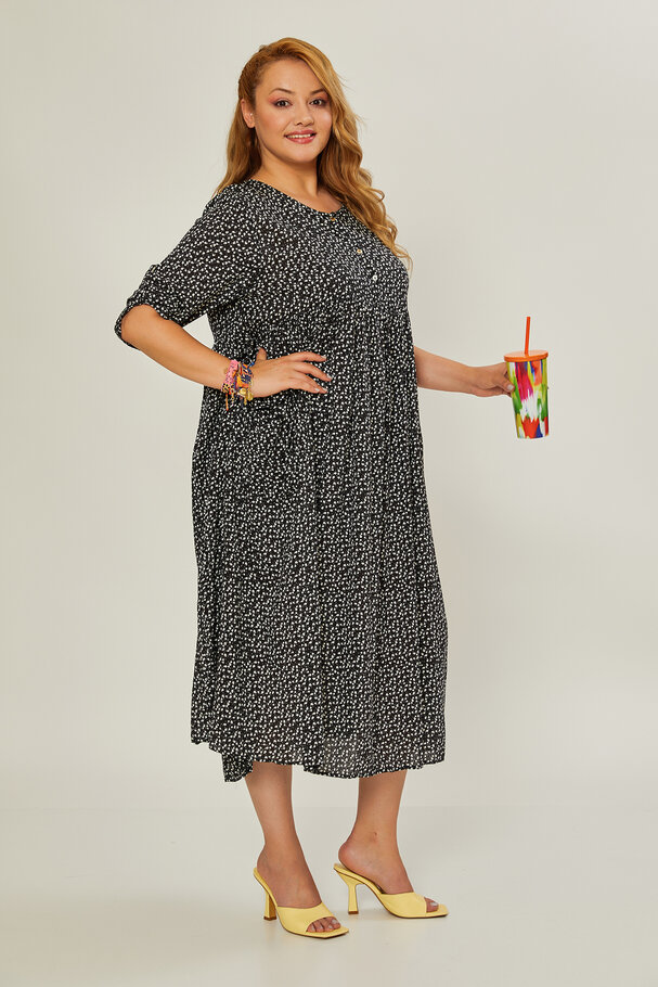 FLORAL PRINT MIDI DRESS