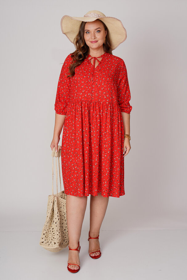 FLORAL PRINT VISCOSE DRESS