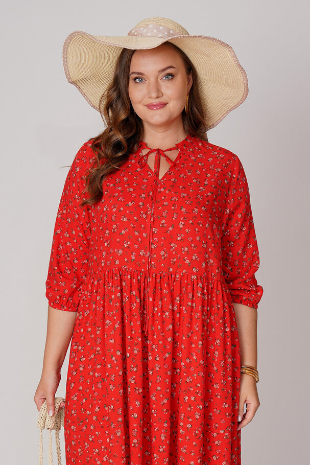 FLORAL PRINT VISCOSE DRESS