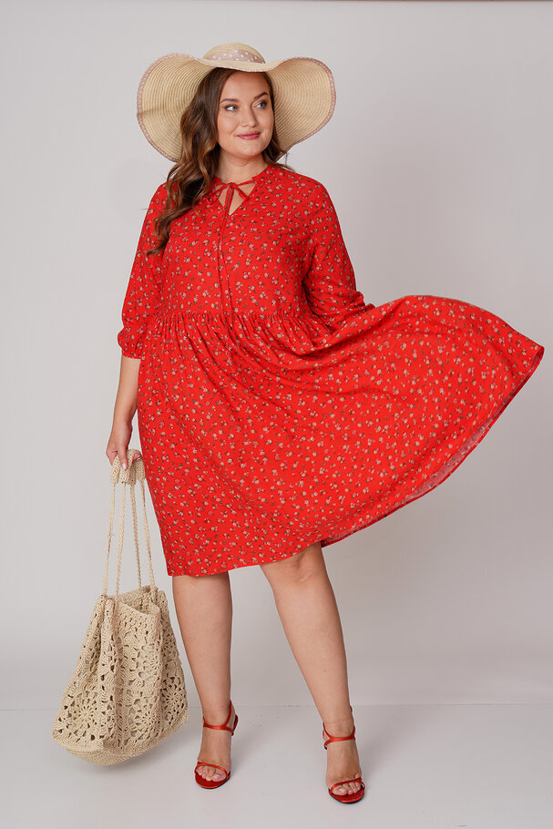 FLORAL PRINT VISCOSE DRESS