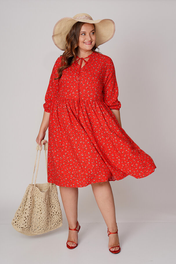 FLORAL PRINT VISCOSE DRESS