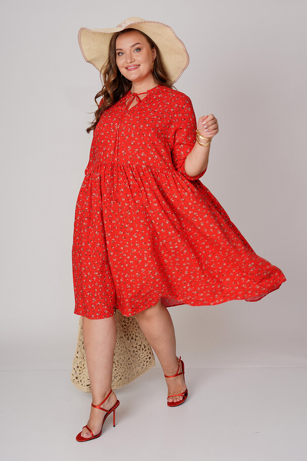 FLORAL PRINT VISCOSE DRESS