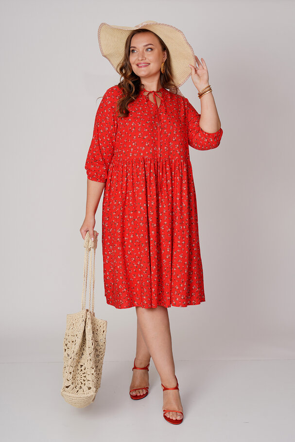 FLORAL PRINT VISCOSE DRESS