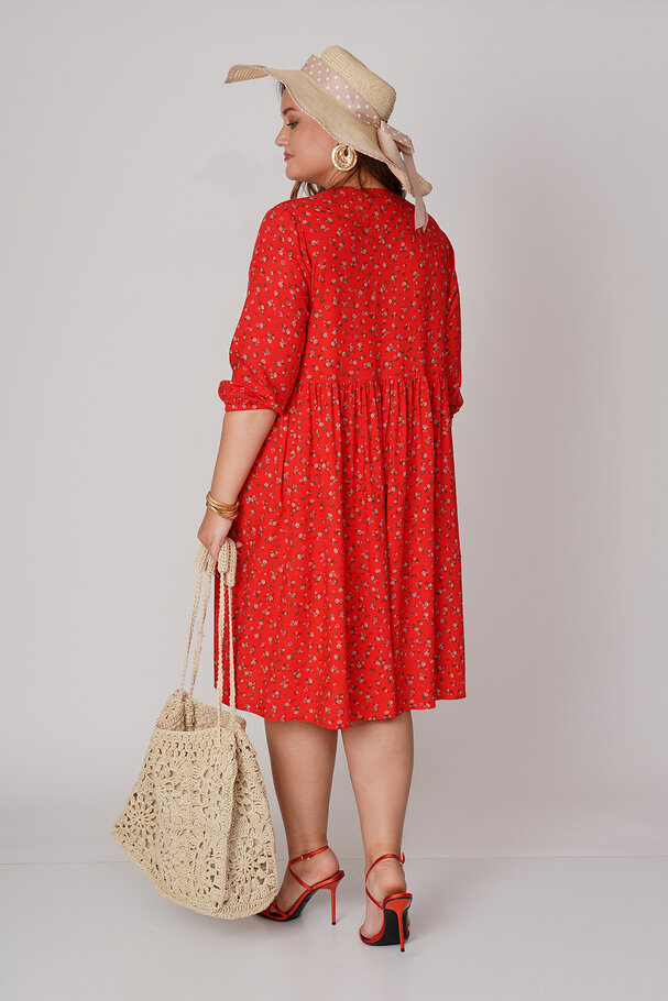 FLORAL PRINT VISCOSE DRESS
