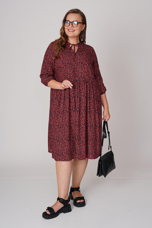 FLORAL PRINT VISCOSE DRESS