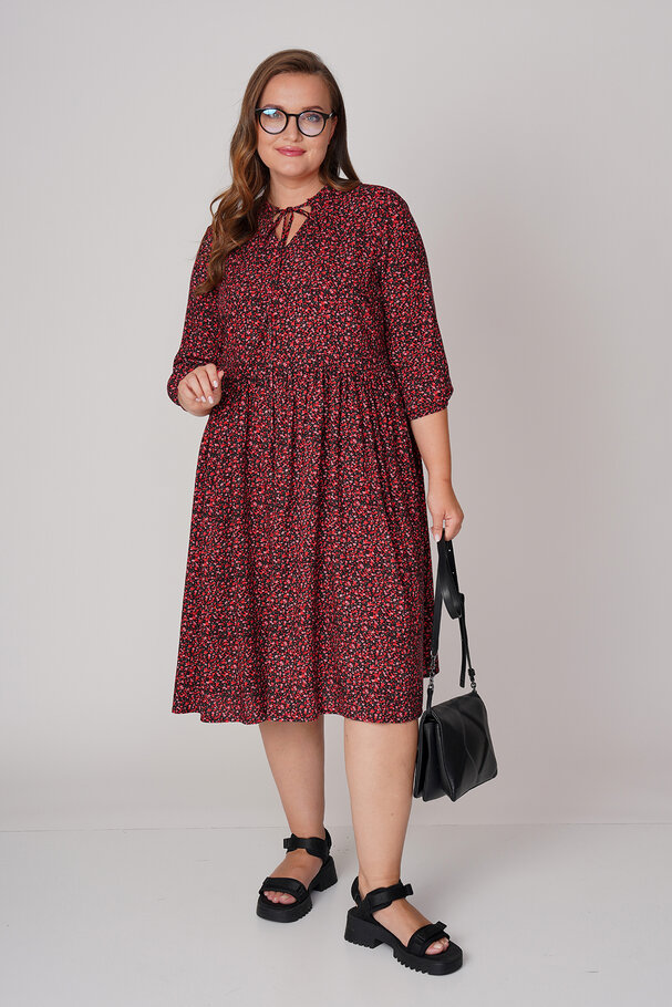 FLORAL PRINT VISCOSE DRESS