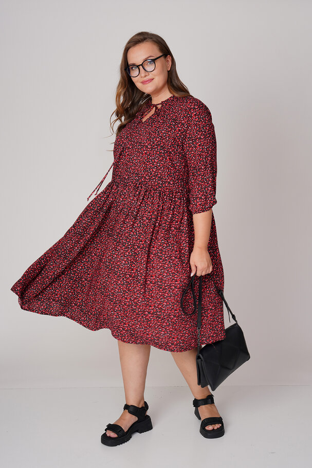 FLORAL PRINT VISCOSE DRESS