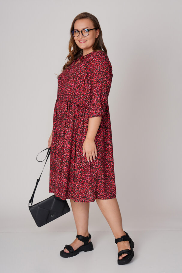 FLORAL PRINT VISCOSE DRESS