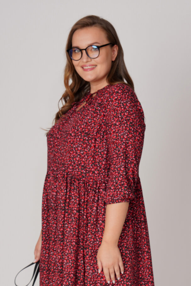 FLORAL PRINT VISCOSE DRESS