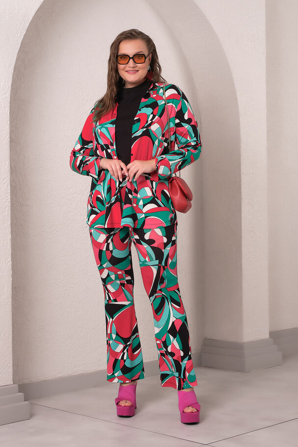 GEOMETRIC PRINT FLARED LEGGINGS