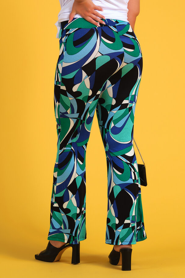GEOMETRIC PRINT FLARED LEGGINGS