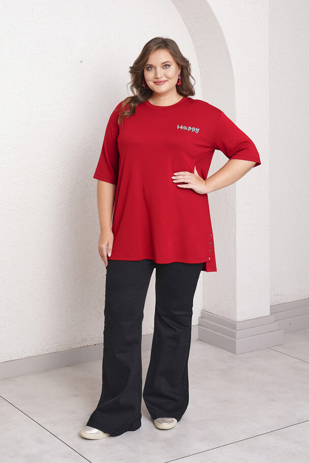 HAPPY STONE DETAILED MODAL T-SHIRT