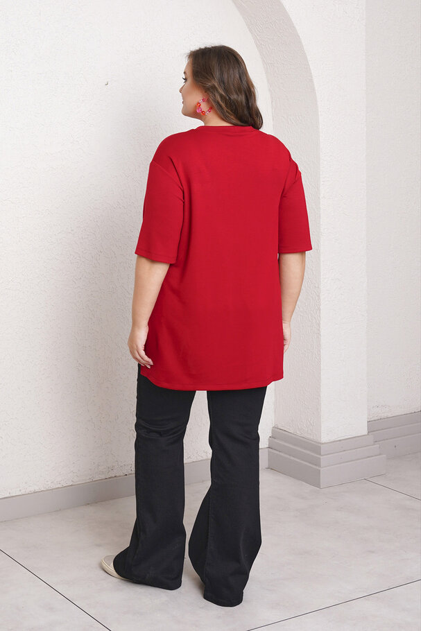 HAPPY STONE DETAILED MODAL T-SHIRT