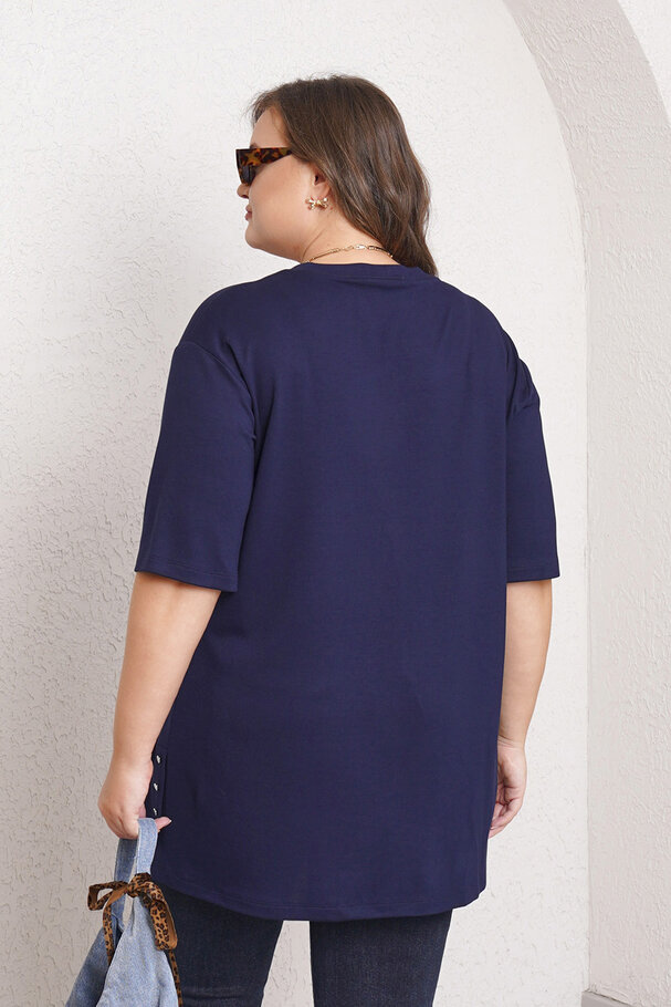 HAPPY STONE DETAILED MODAL T-SHIRT