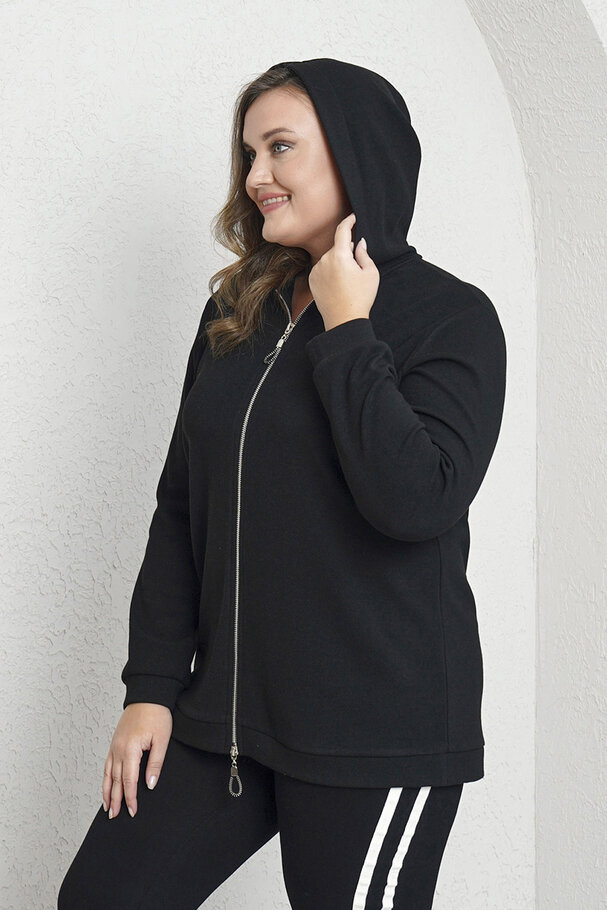 HOODED KNIT CARDIGAN