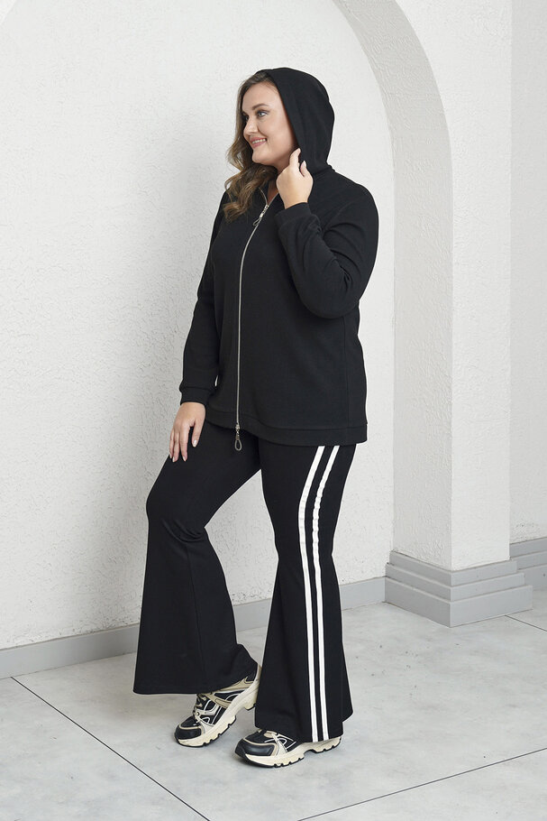 HOODED KNIT CARDIGAN