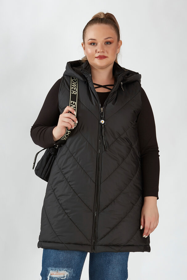 HOODED PUFFER JILET