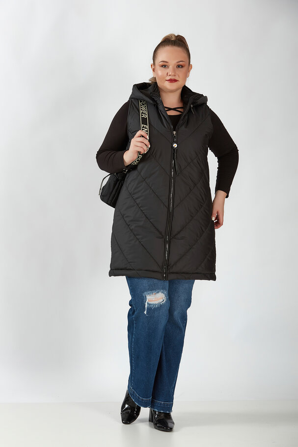 HOODED PUFFER JILET
