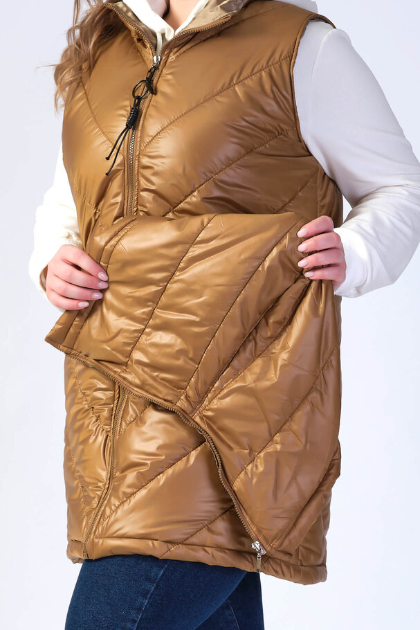 HOODED PUFFER JILET