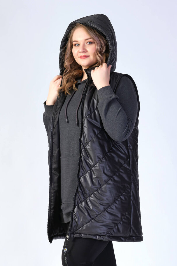 HOODED PUFFER JILET