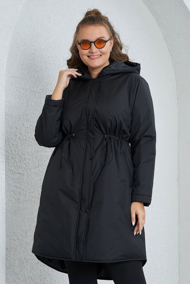 HOODED QUILTED COAT
