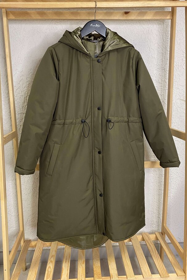 HOODED QUILTED COAT
