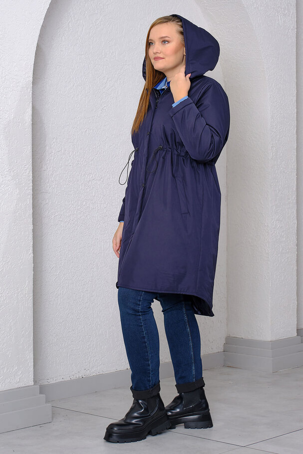 HOODED QUILTED COAT