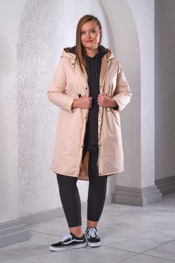 HOODED QUILTED COAT