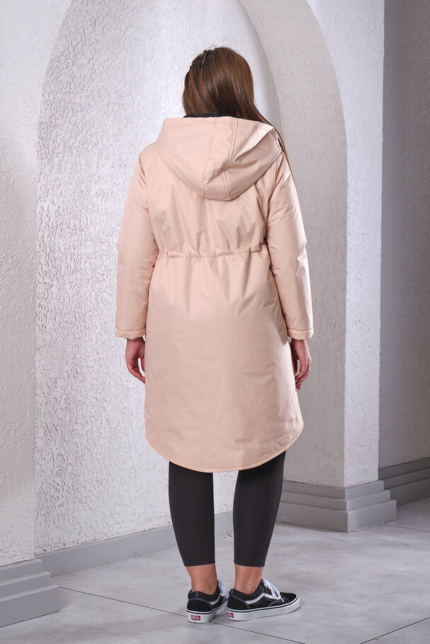HOODED QUILTED COAT