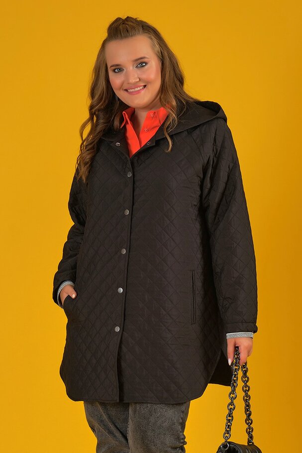 HOODED QUILTED COAT