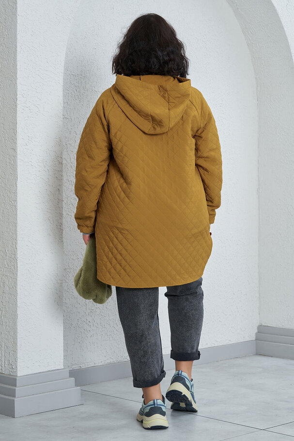 HOODED QUILTED COAT