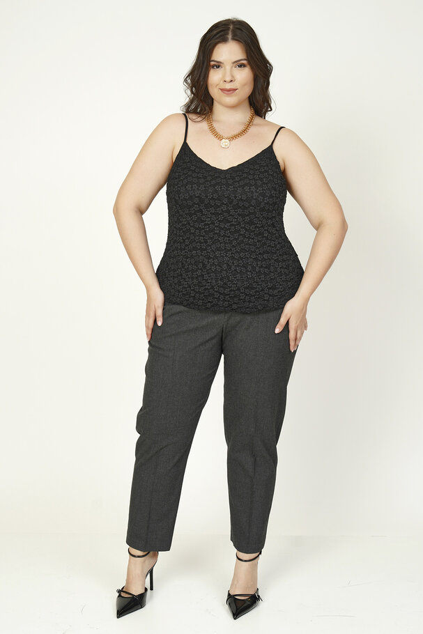 LACE LINED STRAPPY BLOUSE
