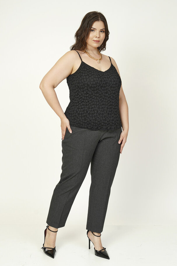 LACE LINED STRAPPY BLOUSE