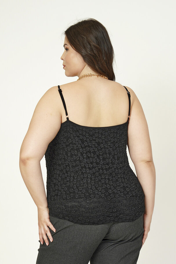 LACE LINED STRAPPY BLOUSE