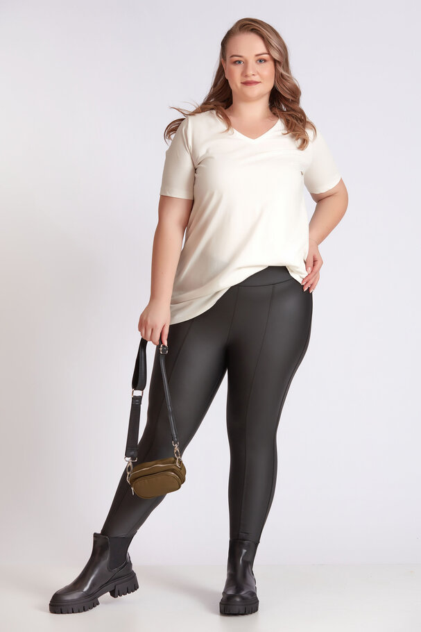 LEATHER LEGGINGS WITH SOFT BRUSHED INSIDE