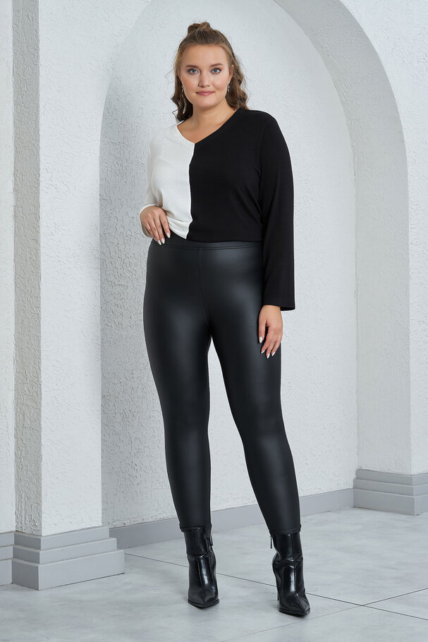 LEATHER LEGGINGS WITH SOFT BRUSHED INSIDE