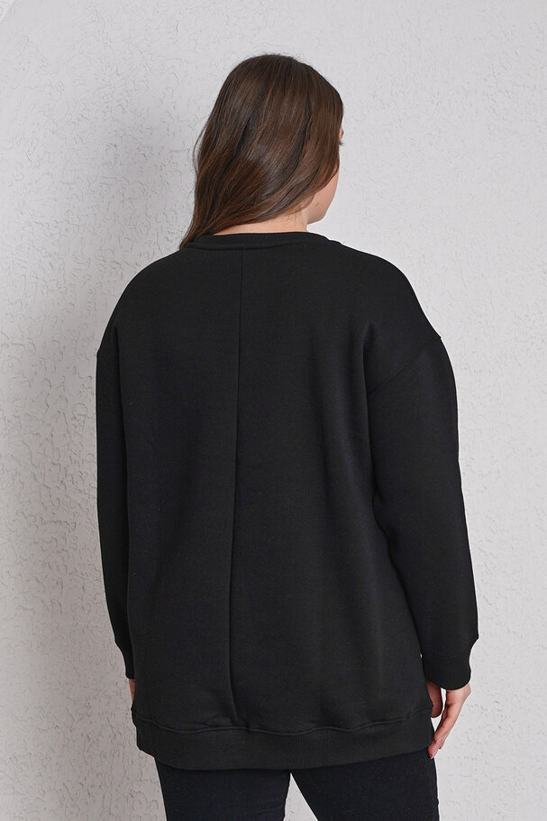 LEOPAR KALP BASKILI SWEATSHIRT