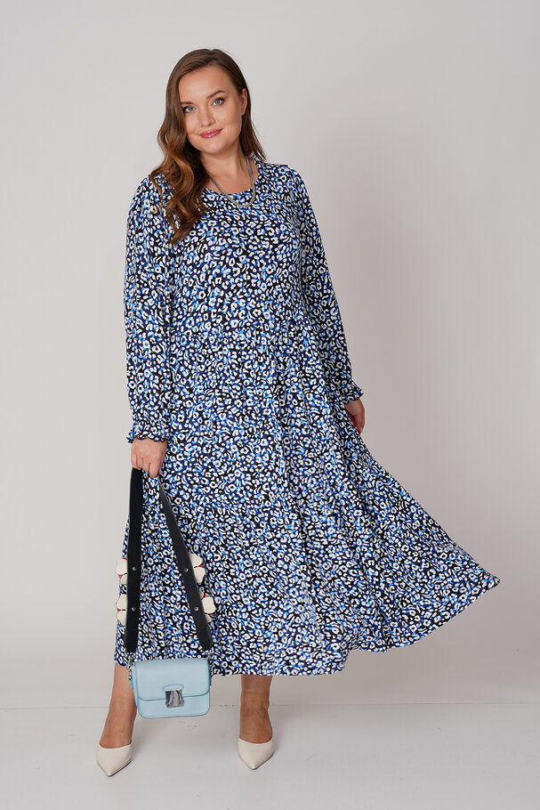 LEOPARD PRINT LONG RELAXED DRESS