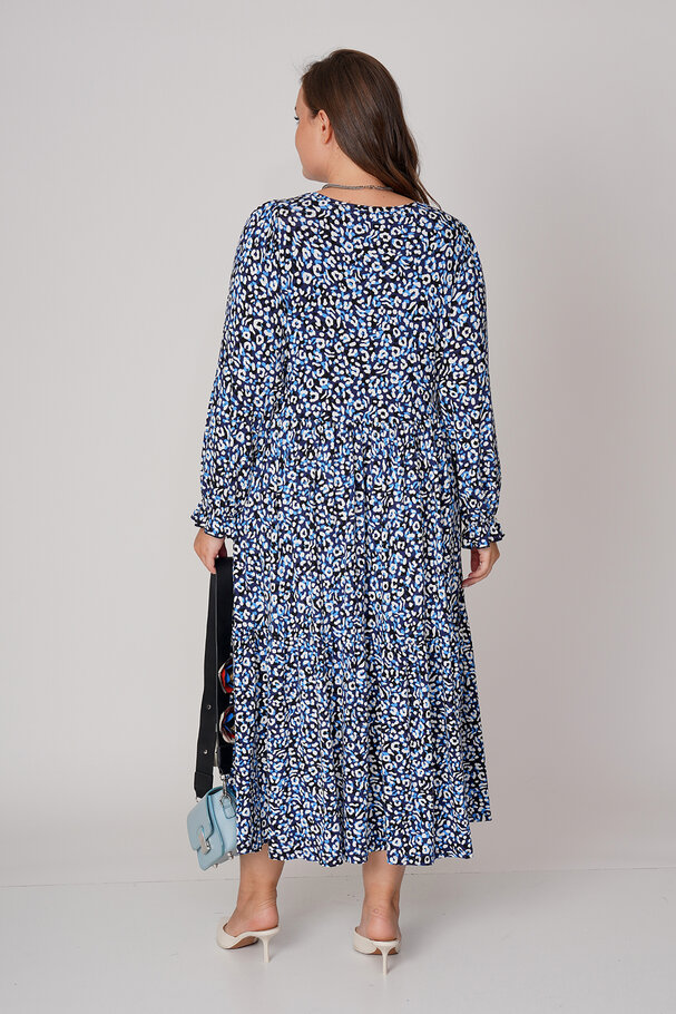 LEOPARD PRINT LONG RELAXED DRESS