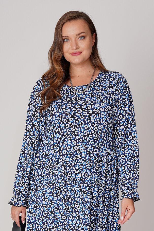 LEOPARD PRINT LONG RELAXED DRESS