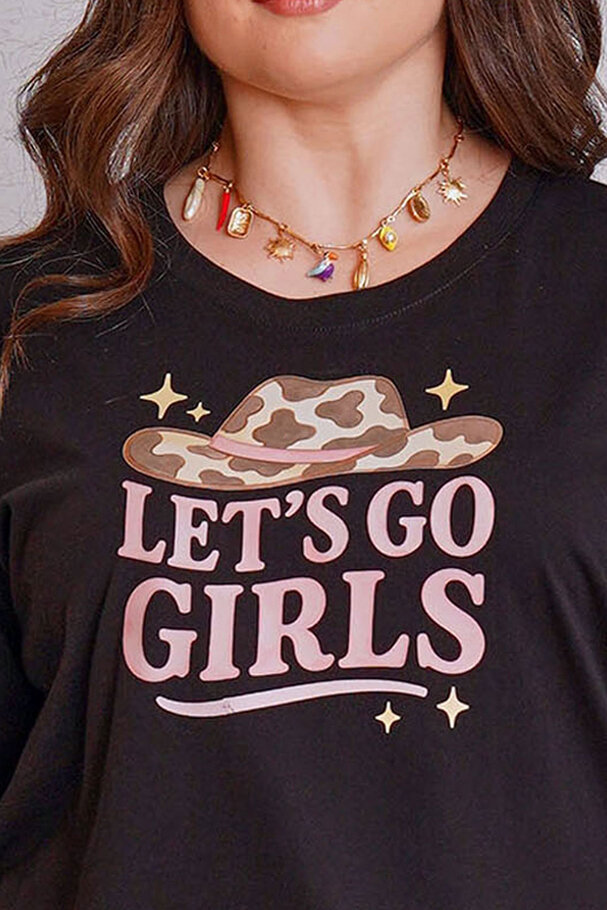 LET'S GO GIRLS BASKILI PAMUK TİŞÖRT
