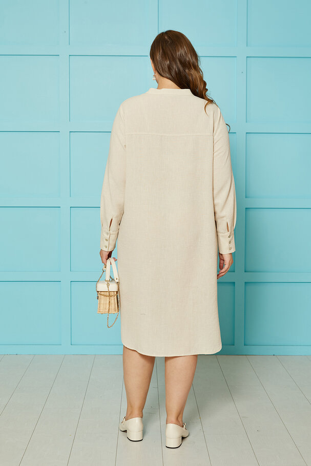 LINEN TEXTURED TUNIC SHIRT