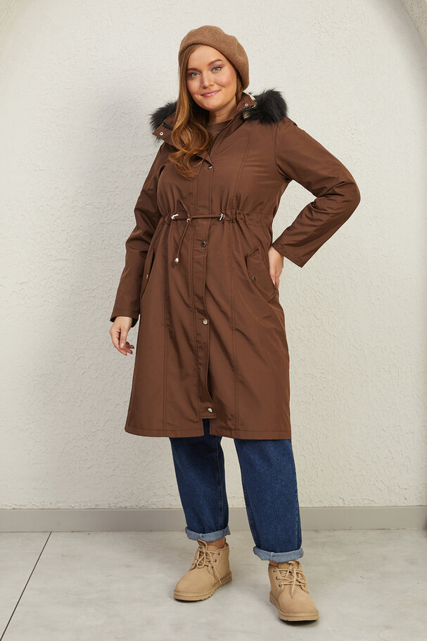 LONG PARKA WITH FLEECE LINING