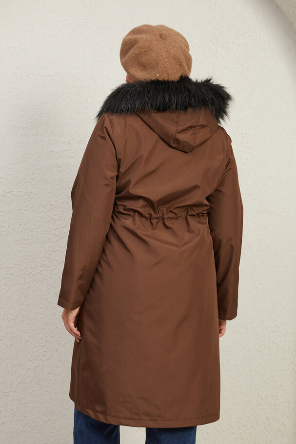 LONG PARKA WITH FLEECE LINING