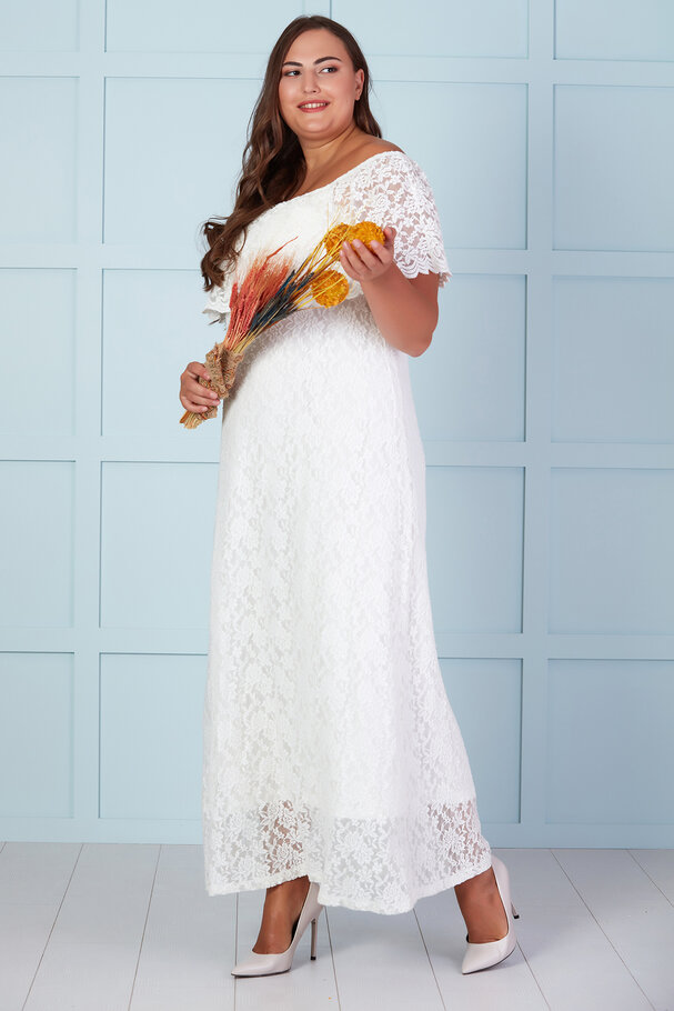 MADONNA COLLAR LACE LONG DRESS